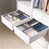 LAJIAKE Set di 8 organizer per cassetti per armadio PAX, 50 x 58 cm, grigio | Organizer pieghevole per armadio con fondo, stabile e modulare, adatto per organizer PAX, per vestiti e vestiti per bambini
