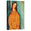 canvashop Quadri Modigliani Ritratto Jeanne Hébuterne Stampa Cm 100X70 | Quadro Moderno, Stampe su tela Canvas, riproduzione dipinto famoso