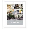 Close Up Cornice per poster 50 x 60 cm, colore bianco, in MDF con vetro in PVC infrangibile, larghezza profilo 30 mm