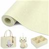 Sifxouped Feltro grigio medio, 40 x 300 cm, al metro, feltro spesso 3 mm, per ritagliare, per cucito, morbido feltro per il fai da te (beige, 40 cm x 250 cm)