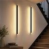 ZMH Lampada Parete Led Interni - Moderna 80cm 27w Corridoio Up Down Bianco | Caldo Lampada Corridoio Lampada Soggiorno Lampada Letto Nera Illuminazione Parete Scale Soggiorno Camera Dei Bambini Camera L