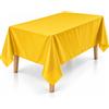 topolenashop 6 Tovaglie Rettangolari Riutilizzabili Colore Giallo 137 x 183 cm - Impermeabili, Antimacchia, Resistenti e Lavabili per Tavolo da 6 Persone, Feste, Cucina, Picnic, Interni | 73754