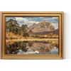 ARPEOTCY Cornice dorata vintage Wall Art, Riflessione nel lago, 40,5 x 30,5 cm