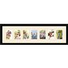 RK Cadres Cornice portafoto Multipla Avorio 7 Foto(s) 10x15 Passepartout, Cornice portafoto 95x25 cm Nero, 3 Centimetri di Larghezza
