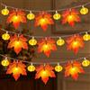 KATELUO Catena Foglie di Acero Luci, 3 Metri 20 LED Autunnali Lucine a Batteria, Ghirlanda Luminosa con Foglie, Zucca, Luci LED Halloween Ghirlanda Luminose LED per Halloween, Ringraziamento, Natale