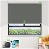 HOMEDEMO Tenda a rullo Oscurante motorizzate ricaricabili con telecomando, Antracite, 100x150cm, tende Avvolgibile per interni Senza Foratura, Protezione Solare, per Porte e Finestre