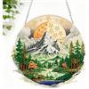 CEOVR Diamond Painting Hanging Kit Paesaggi 19.4x19cm DIY Ornamento Dipinto a Diamante Kits Montagne E Luna Peinture Diamant Appeso per Decorazioni