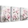 PIGPIGFLY Set di 3 Quadri Decorativi su Tela 30x40cm - Con Cornice in Legno, Quadri Moderni da Parete per Soggiorno, Camera da Letto o Cucina