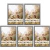 WOLTU Cornice per Foto 30x40 cm Set di 5 da Parete e Tavolo, Montaggio Verticale o Orizzontale, Cornice per Poster con Cornice in Legno e Pannello in Plastica, Grigio
