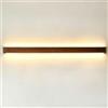 JIAODIE Applique Lunga In Legno LED Dimmerabile Lampada Da Parete Moderna Interna Luce A Muro A Doppia Emissione Luminosa Adatta Per Camera Da Letto Soggiorno Scale Corridoio Studio(Walnut,100cm)