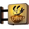 Generic Magnete da frigorifero incandescente per caffetteria, luce calda, mini luci d'atmosfera, multiuso, lato magnetico, lampada a ventosa, adesivo in miniatura