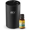 ZEN ANIMA NATURALE Diffusore di Oli Essenziali Portatile, Tecnologia ad Ultrasuoni a Freddo Senza Acqua, Ricaricabile USB-C con Timer, Olio Essenziale Alba-Ki da 10 ml Omaggio