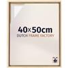 Dutch Frame Factory - Cornice a cassetta 40x50 cm Faggio - MDF | Cornice a cassetta per tele, Adatta per tele fino a 2 cm di spessore, Senza pannello posteriore né vetro, Made in Holland