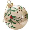 EpheyFIF Palline di Natale in vetro trasparente da 8 cm, ornamento di Natale, accattivante 8 cm, ornamenti trasparenti per feste e celebrazioni (stile E)