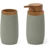Inbagno Set Accessori Bagno 2 Pezzi Verde Salvia Blob Dispenser E Portaspazzolini
