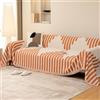 VanderHOME Copridivano Super Soffice, Copridivano 3 posti, Plaid divano Decorativa a Motivo Artistico con Frangia per Divano/Letto/Esterno 180 * 180cm-Arancione