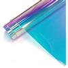 JERLITU Pellicola olografica in PVC blu da 0,4 mm, in vinile trasparente | Pellicola in vinile trasparente iridescente, 30 x 135 cm, in PVC, impermeabile, per borse, decorazioni fai da te