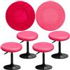 YINGAYOU Copri Sgabello Rotondo 30-40cm Fodera per Sgabello Rotondo con Tessuto Traspirante Elevata Protezione, Ottima Vestibilità, Facile da Pulire (4, Magenta)