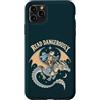 Fantasy Bookish Realm Custodia per iPhone 11 Pro Max Fantasy Dragon Reader Leggi pericolosamente amante dei libri
