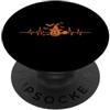 pumpkin witch hat broom halloween bats H Cappello da strega zucca scopa battito cardiaco Halloween PopSockets PopGrip Adesivo