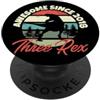 3rd Birthday Gift & 3 Year Old Birthday Tre Rex 3 ° compleanno terzo dinosauro 3 anni PopSockets PopGrip Adesivo
