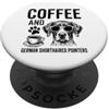 Funny German Shorthaired Pointer And Cof Caffè E Puntatore Tedesco A Capelli Corti PopSockets PopGrip Adesivo