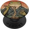 Japanese Art Vintage Frog Art Graphic Ap Grumpy Frog Mangia Ramen Arte giapponese Vintage Scroll Phone PopSockets PopGrip Adesivo