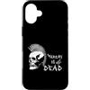 Skull Subculture Aesthetic Mohawk Biker Custodia per iPhone 16 Plus Anarchy Is Not Dead Punk Punker Rocker Heavy Metal Satanico