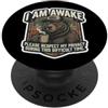 Mens I Am Awake Please Respect My Privacy Divertente Sarcastico PopSockets PopGrip Adesivo