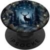 Bellissimi Regali Ispirati ai Paesaggi I Scena Della Foresta Di Neve Dei Cervi Del Paesaggio PopSockets PopGrip Adesivo