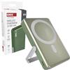 EMOS - Powerbank 10.000 mAh WI 1031 con magnete - Batteria esterna magnetica con passthrough e ricarica wireless - Porta USB-C con cavo dati USB - per iPhone, iPad, smartphone, tablet - Oro verde