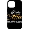Funny Coffee Equipment & Coffee Lover Gi Custodia per iPhone 16 Pro Max Divertente Mi piace il caffè e forse 3 persone I caffè