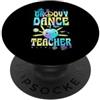 Matching Groovy 60s Style Teacher Spirit Groovy Dance Teacher, fiore della pace degli anni '60 PopSockets PopGrip Adesivo