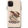 Fantasy Bookish Realm Custodia per iPhone 11 Pro Max Bookish Dragon Reader legge libri di fantasia pericolosa