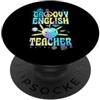 Matching Groovy 60s Style Teacher Spirit Groovy English Teacher, fiore della pace degli anni '60 PopSockets PopGrip Adesivo