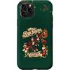 Festive Bernedoodle Dogs Custodia per iPhone 11 Pro Squadra natalizia con slitta nostalgica per cani Bernedoodle