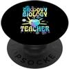 Matching Groovy 60s Style Teacher Spirit Groovy Biology Teacher, fiore della pace degli anni '60 PopSockets PopGrip Adesivo