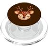 namo-Tee Graziosa renna con corna di ramo e occhi chiusi PopSockets PopGrip per MagSafe
