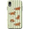Woodland Raccoon Illustrations Custodia per iPhone XR Procione Natale Gingerbread Cookies Boho Pattern