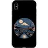 Tokyo Japan Night Cherry Blossom Mt Fuji Custodia per iPhone XS Max Tokyo Giappone Notte Cherry Blossom Mt Fuji Arte Giapponese