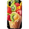 Verspieltes Sommer-Design Custodia per iPhone XS Max Bicchiere per gelato colorato con frutta