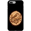 Uccello Fiori Artigiano Pirografia Regal Custodia per iPhone 7 Plus/8 Plus Uccello Fiori Ciliegio Pirografia Arte Legno