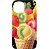 Verspieltes Sommer-Design Custodia per iPhone 15 Bicchiere per gelato colorato con frutta