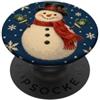 Christmas Craze Natale retrò con pupazzo di neve PopSockets PopGrip Adesivo