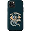 Fantasy Bookish Realm Custodia per iPhone 11 Pro Fantasy Dragon Reader Leggi pericolosamente amante dei libri