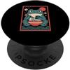 Japanese Art Vintage Frog Art Graphic Ap Grumpy Frog Mangia Ramen Arte giapponese Vintage Scroll Phone PopSockets PopGrip Adesivo