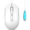 Perixx PERIMICE-222PW, Mouse, ottico, 4 pulsanti, silenzioso, PS2, bianco