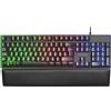 Selius Tastiera RGB, tasti meccanici, poggiapolsi, colore nero, stile spagnolo