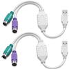 Selius Adattatore da PS2 a USB, confezione da 2 pezzi, cavo di prolunga da 23 cm per tastiera e mouse