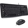 Logitech MK120 Kit Tastiera e Mouse Cablati | Layout Svizzero ‎QWERTZ - Nero